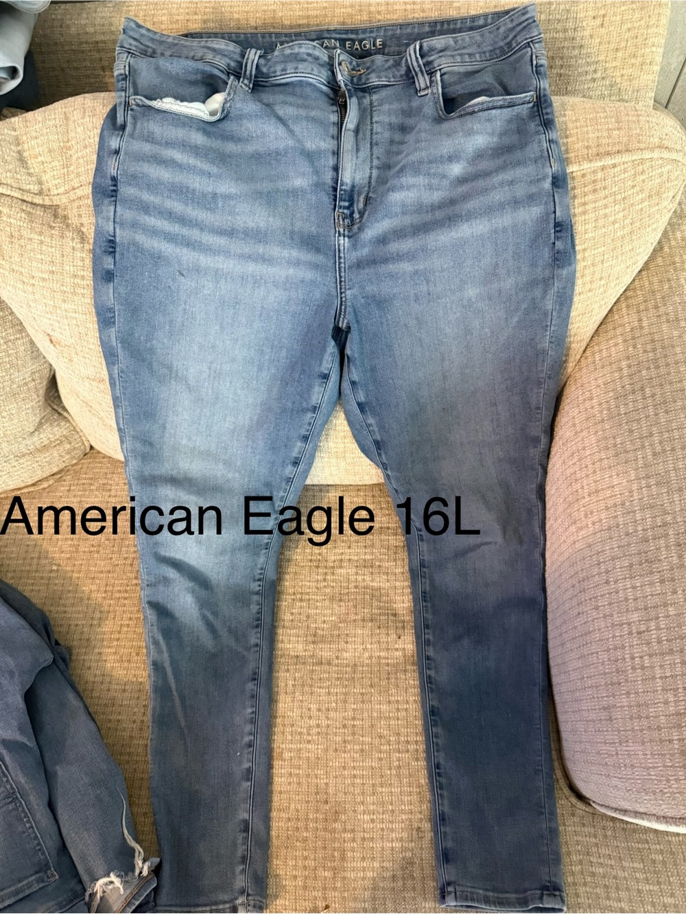American Eagle Outfitters Women's Light Blue Skinny Jeans
